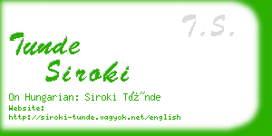 tunde siroki business card